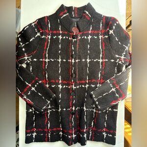 Adrienne Vittadini Sweater Cardigan Jacket Size M Wool Blend Pockets
